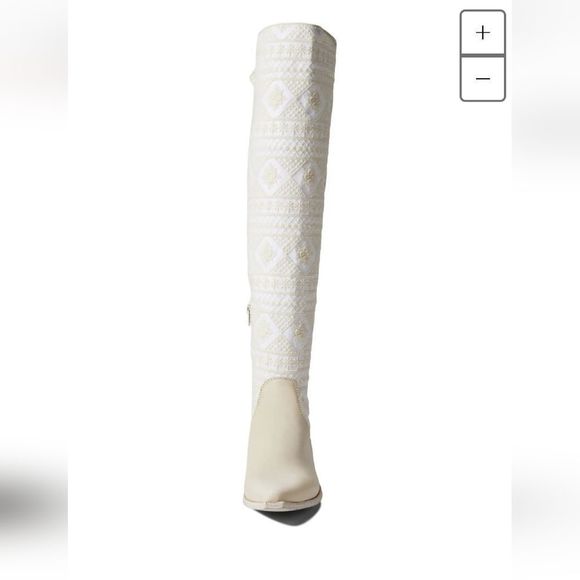 Free People Bren Textile Slouch Boot Ecru - Picture 3 of 8